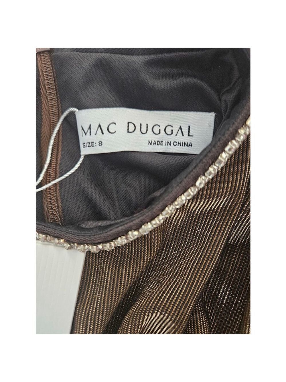 Mac Duggal Dress Size 8 Brown - Picture 12 of 13